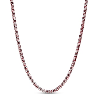 Necklace Two-Tone Solid Stainless Steel 24"