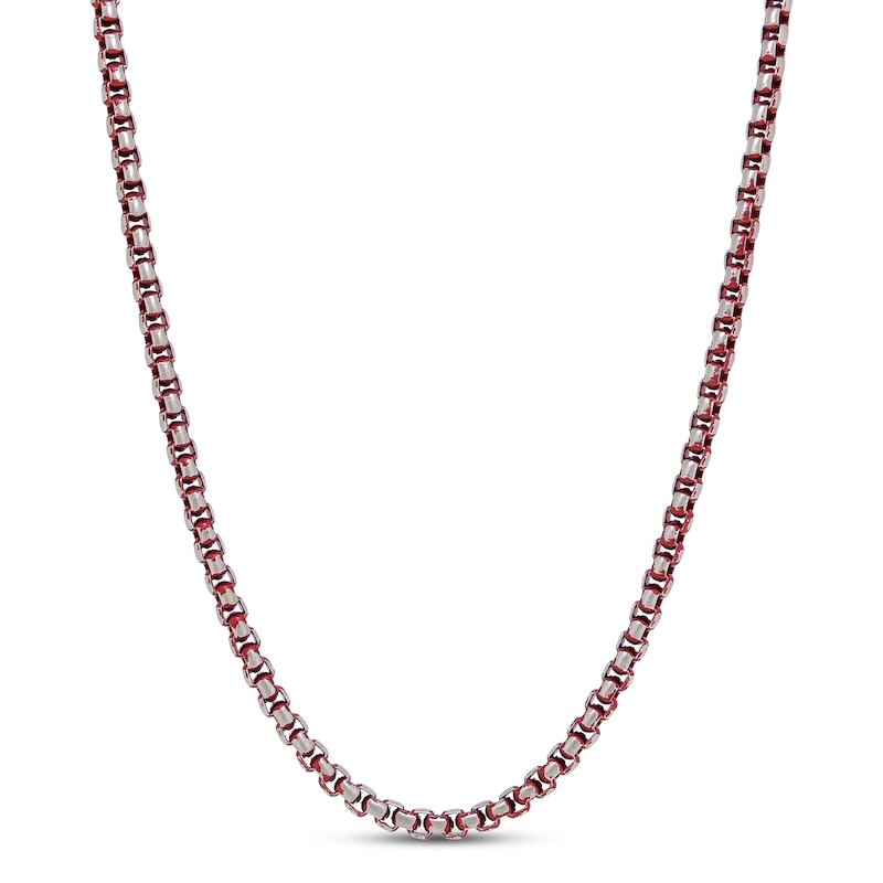 Solid Necklace Two-Tone Stainless Steel 24"