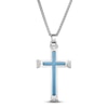 Thumbnail Image 0 of Men's Cross Necklace Diamond Accents Stainless Steel 24"