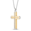 Thumbnail Image 2 of Men's Cross Necklace Gold Ion Plating Stainless Steel 24&quot;