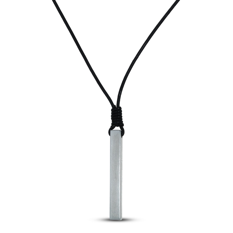 Main Image 1 of Men's Cord Necklace Stainless Steel 23&quot;