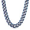 Thumbnail Image 0 of Solid Chain Necklace Stainless Steel/Blue Ion Plating 24"