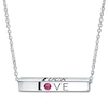 Thumbnail Image 1 of AYLLU Red Cubic Zirconia Bar Necklace Sterling Silver 18&quot;