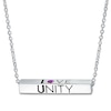 Thumbnail Image 2 of AYLLU Red Cubic Zirconia Bar Necklace Sterling Silver 18&quot;