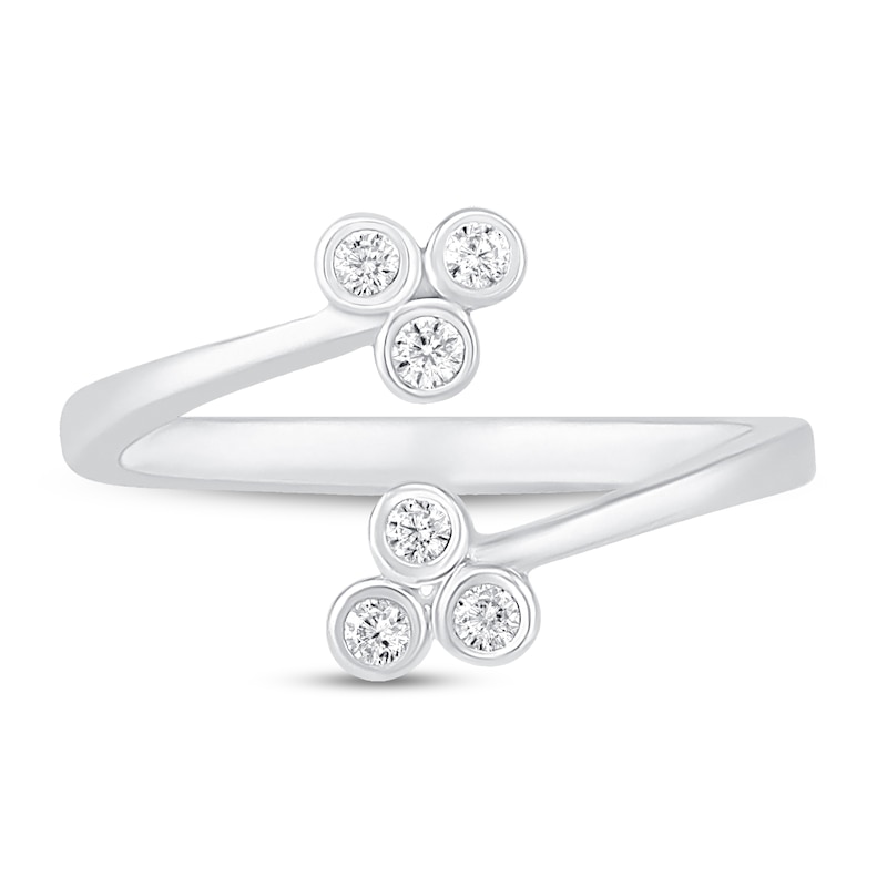 Main Image 2 of Diamond Toe Ring 1/20 ct tw Sterling Silver