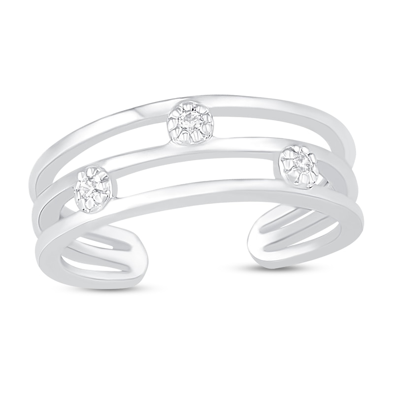 Main Image 1 of Diamond Accent Toe Ring Sterling Silver