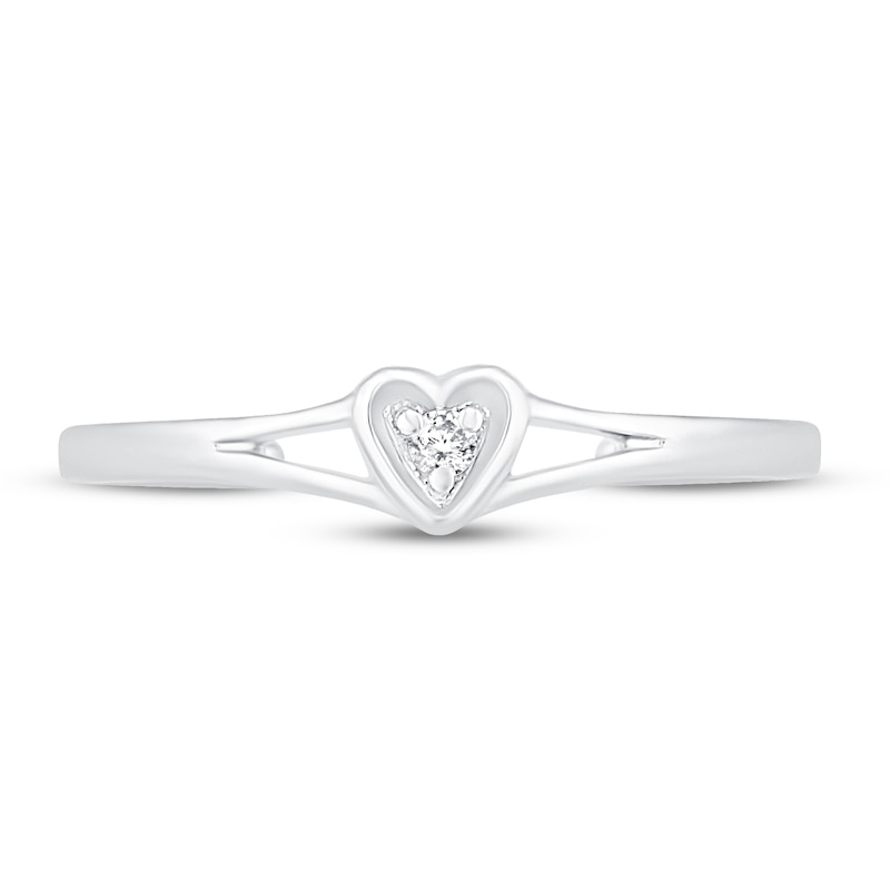 Main Image 2 of Diamond Accent Heart Toe Ring Sterling Silver