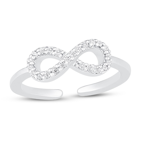 Diamond Infinity Toe Ring 1/20 ct tw Sterling Silver | Kay