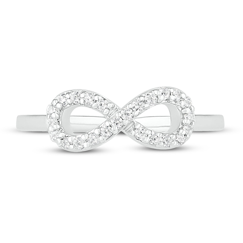 Main Image 2 of Diamond Infinity Toe Ring 1/20 ct tw Sterling Silver