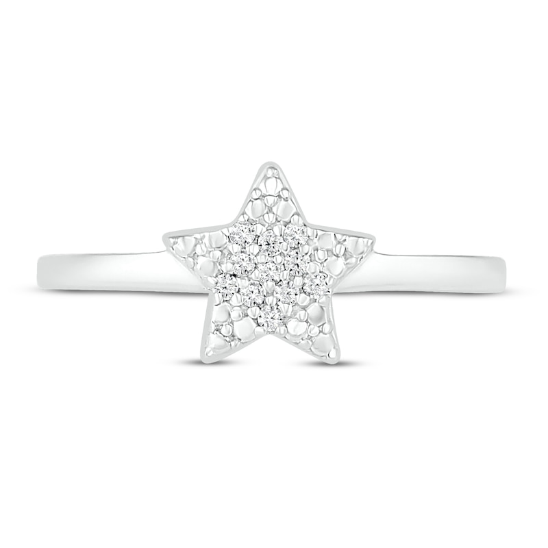 Diamond Accent Star Toe Ring Sterling Silver