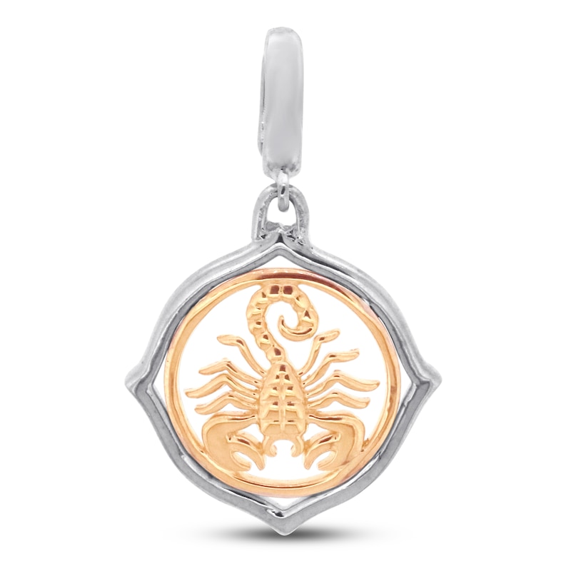 Main Image 1 of True Definition Scorpio Zodiac Charm Sterling Silver/10K Yellow Gold
