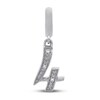 Thumbnail Image 1 of True Definition Number 4 Charm with Diamonds Sterling Silver