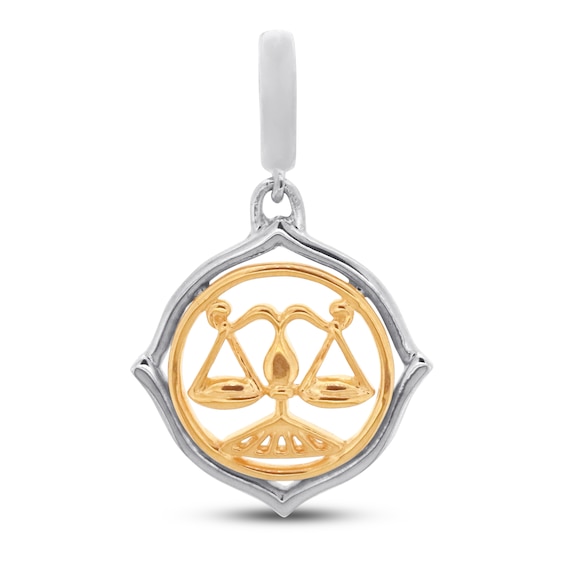 True Definition Libra Zodiac Charm Sterling Silver/10K Yellow Gold