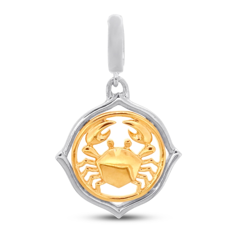 True Definition Cancer Zodiac Charm Sterling Silver/10K Yellow Gold