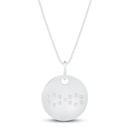 Diamond Infinity Necklace 1/10 ct tw Sterling Silver 18"