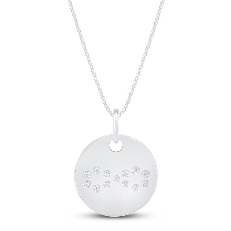 Main Image 1 of Diamond Infinity Necklace 1/10 ct tw Sterling Silver 18&quot;