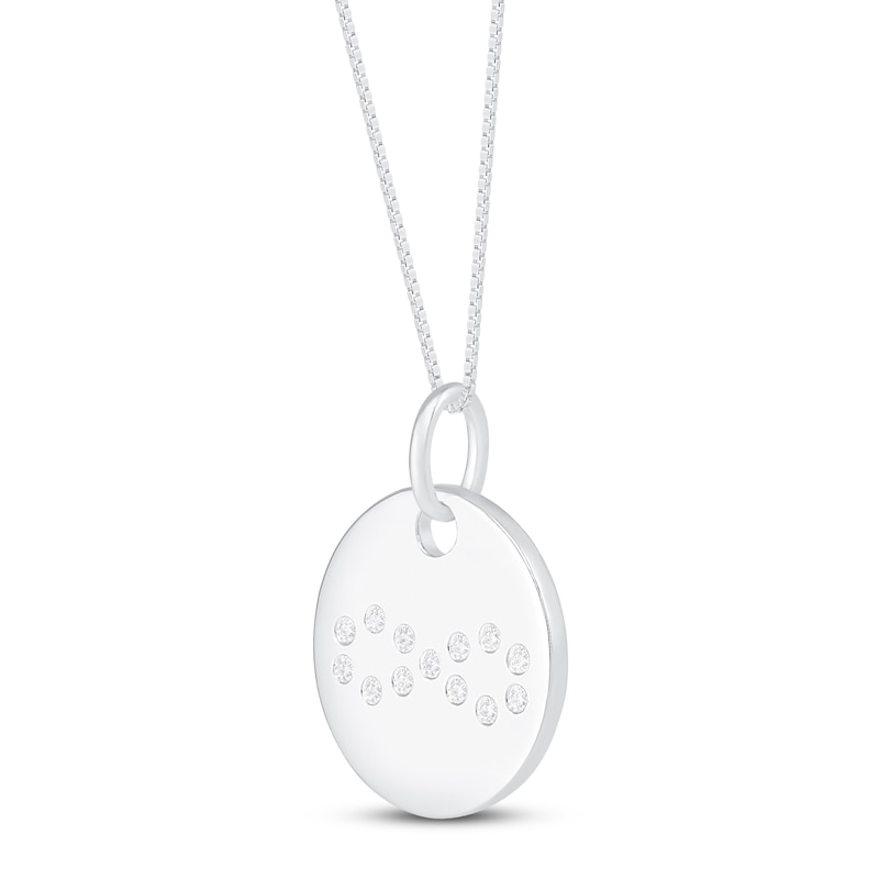 Main Image 2 of Diamond Infinity Necklace 1/10 ct tw Sterling Silver 18&quot;