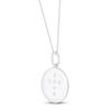 Thumbnail Image 2 of Diamond Cross Necklace 1/15 ct tw Sterling Silver 18&quot;