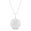 Thumbnail Image 1 of Diamond Clover Necklace 1/10 ct tw Sterling Silver 18&quot;