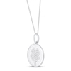 Thumbnail Image 2 of Diamond Clover Necklace 1/10 ct tw Sterling Silver 18&quot;