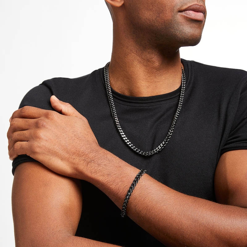 Main Image 2 of Men's Necklace & Bracelet Stainless Steel Set