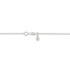 Thumbnail Image 4 of Cultured Pearl & White Lab-Created Sapphire Drop Necklace Sterling Silver 18&quot;