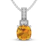 Thumbnail Image 0 of Citrine & White Topaz Necklace Sterling Silver 18"