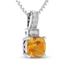 Thumbnail Image 1 of Citrine & White Topaz Necklace Sterling Silver 18"