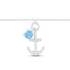 Thumbnail Image 2 of Blue Topaz & Diamond Anklet Sterling Silver 9"