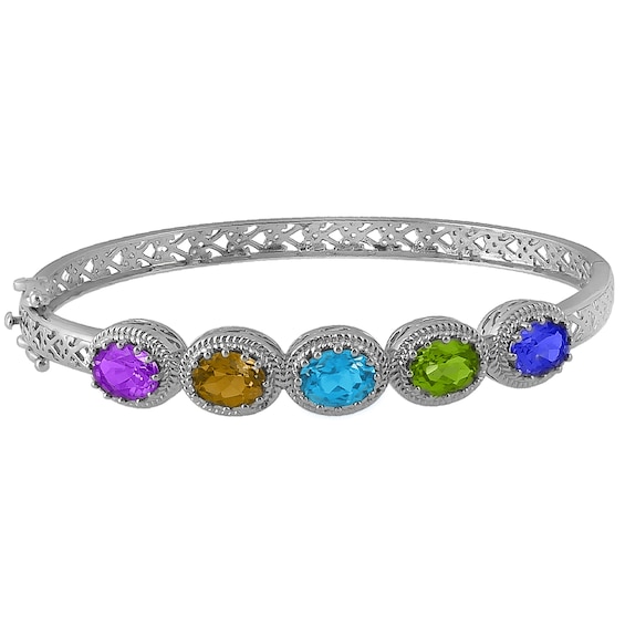 Birthstone Bangle Bracelet