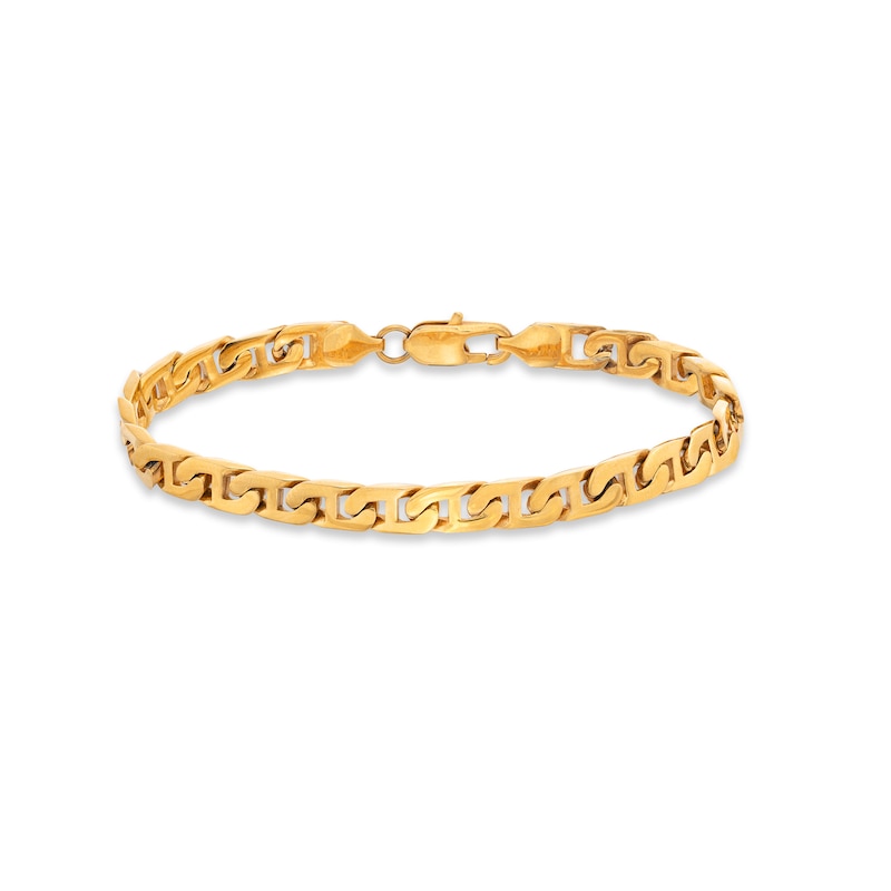 Main Image 1 of Mariner Link Bracelet Yellow Ion-Plated Solid Stainless Steel 8.5&quot;