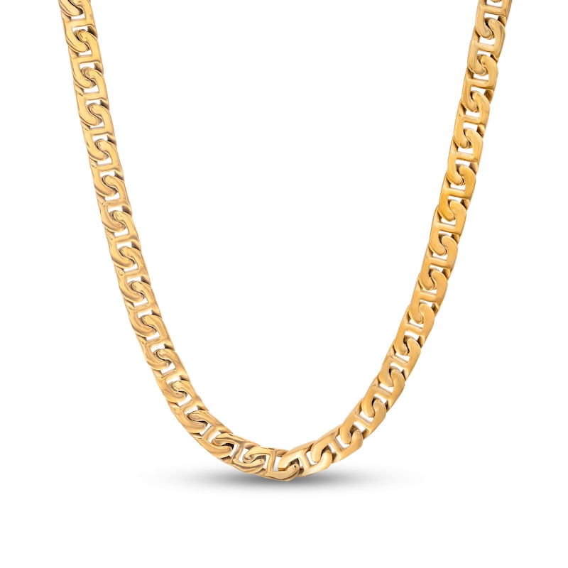 Main Image 1 of Mariner Link Necklace Yellow Ion-Plated Solid Stainless Steel 24&quot;