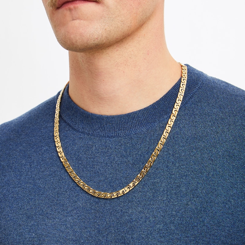 Main Image 3 of Mariner Link Necklace Yellow Ion-Plated Solid Stainless Steel 24&quot;
