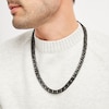 Thumbnail Image 2 of Solid Matte Curb Necklace Black Ion-Plated Stainless Steel 24"