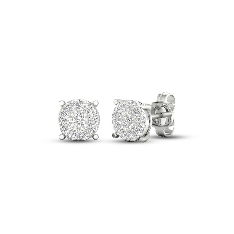 LabCreated Diamonds by KAY Diamond Earrings 1/4 ct tw Roundcut Sterling Silver Kay