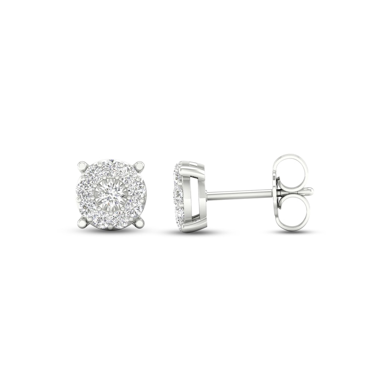 LabCreated Diamonds by KAY Diamond Earrings 1/4 ct tw Roundcut Sterling Silver Kay
