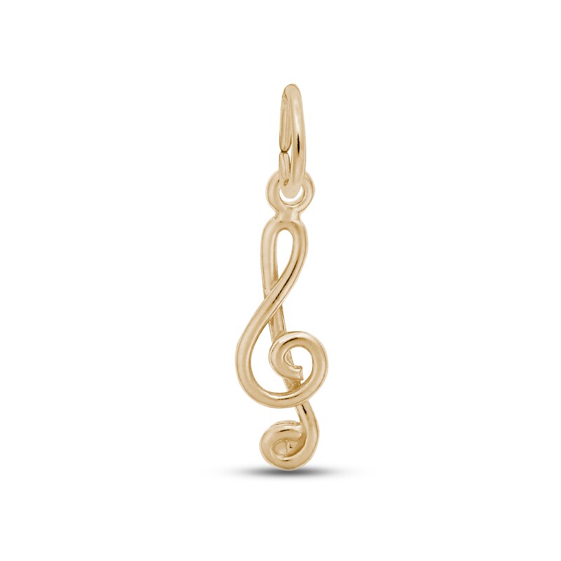 Treble Clef Charm 14K Yellow Gold