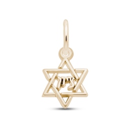 Star of David Charm 14K Yellow Gold