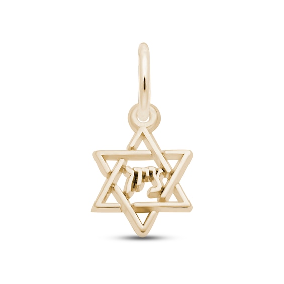 Star of David Charm 14K Yellow Gold