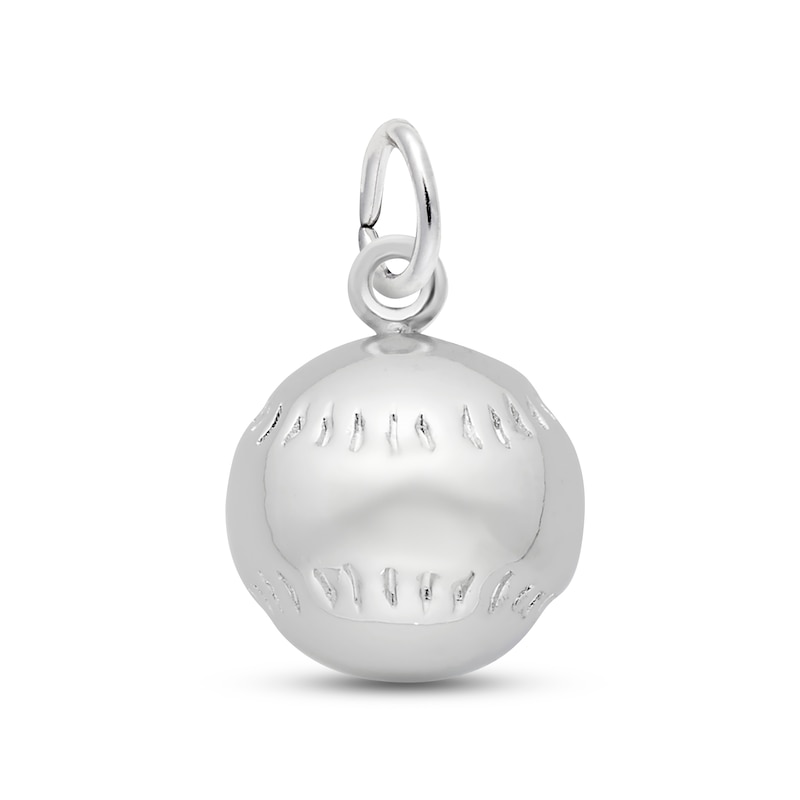 Main Image 1 of Baseball Charm Sterling SIlver