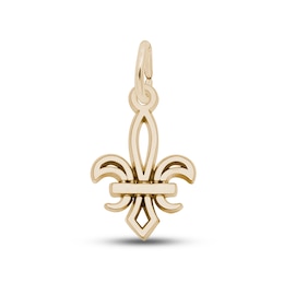 Fleur-de-Lis Charm 14K Yellow Gold