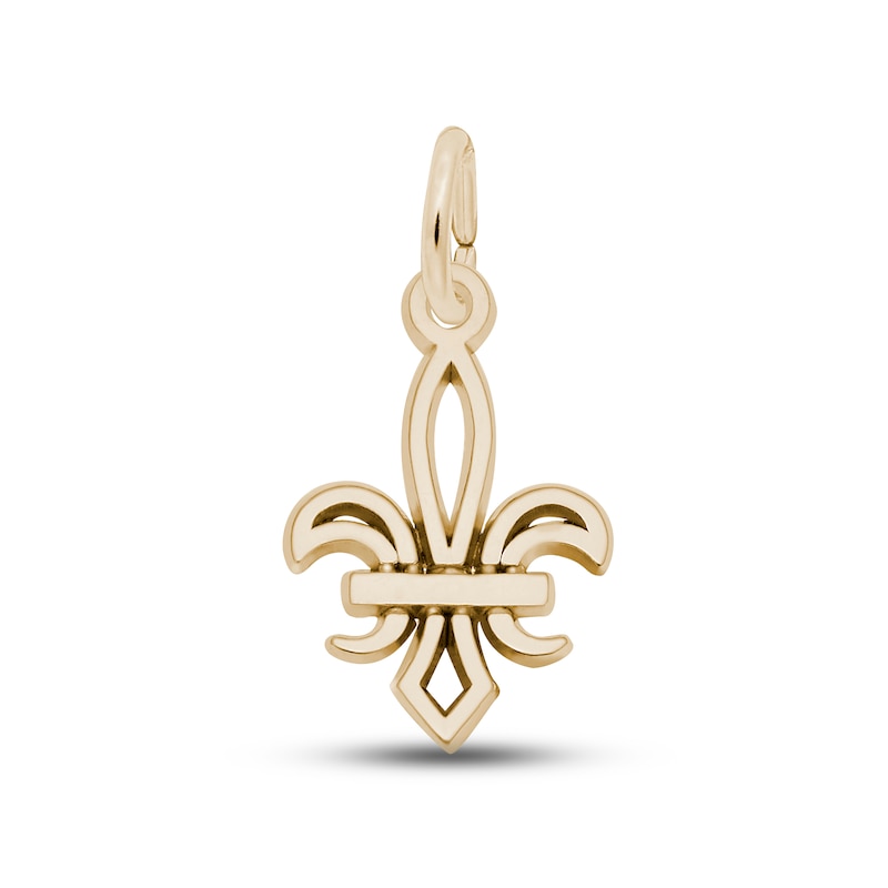 Main Image 1 of Fleur-de-Lis Charm 14K Yellow Gold
