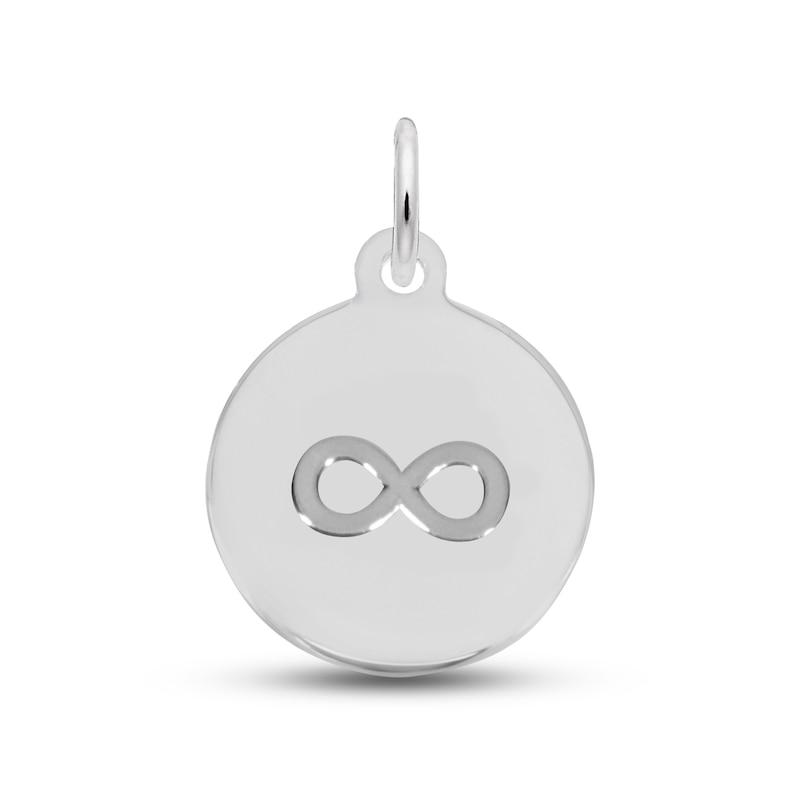 Disc Infinity Charm Sterling Silver