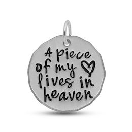 Heart in Heaven Charm Sterling Silver