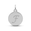 Thumbnail Image 1 of Letter F Monogram Disc Charm Sterling Silver