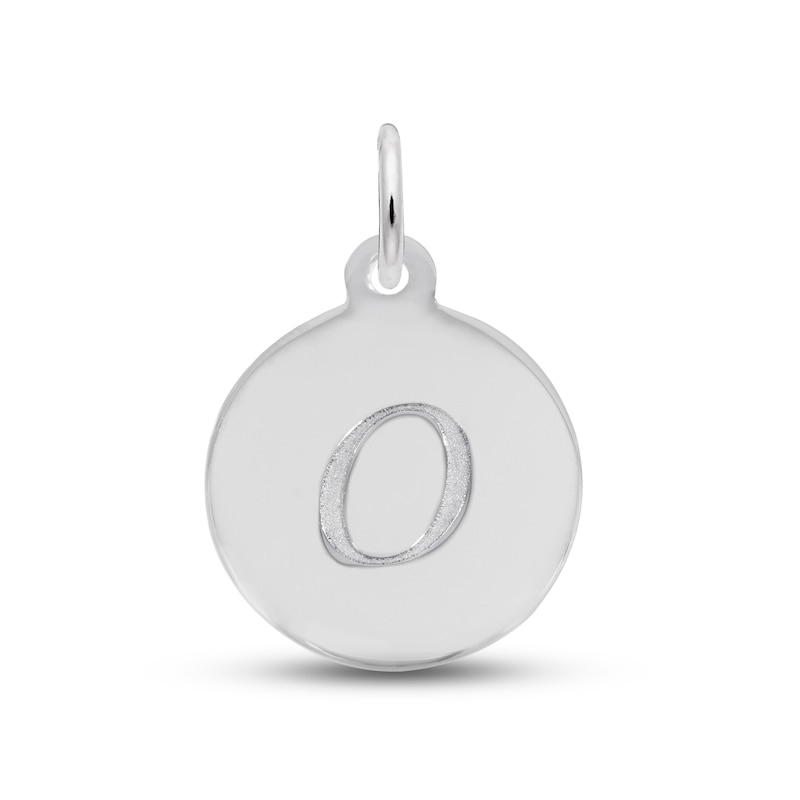 Main Image 1 of Letter O Monogram Disc Charm Sterling Silver