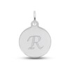 Thumbnail Image 1 of Letter R Monogram Disc Charm Sterling Silver