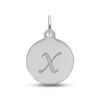 Thumbnail Image 1 of Letter X Monogram Disc Charm Sterling Silver