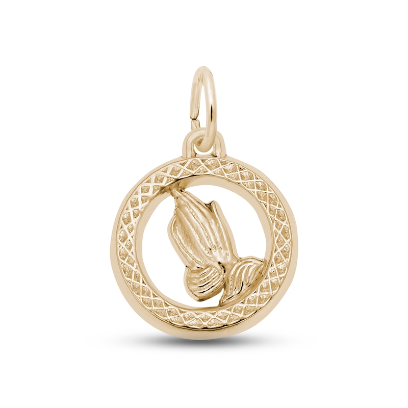 Main Image 1 of Praying Hands Charm 14K Yellow Gold