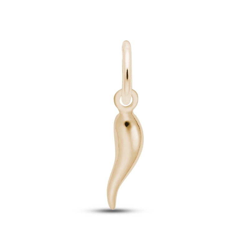 Italian Horn Charm 14K Yellow Gold